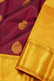 Maroon Pure Zari Kanjivaram Saree 10074762