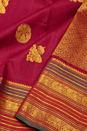 Maroon Pure Zari Kanjivaram Saree 10074768