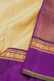 Beige Pure Zari Kanjivaram Saree 10074771