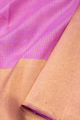 Purplish Pink Ettukol Kanjivaram Silk Saree 10075533