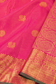Dark Pink Bridal Kanjivaram Silk Saree 10075535