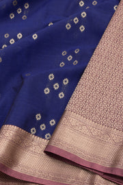  Duke Blue Kanjivaram Vegan Silk Saree 10075591