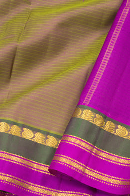  Moss Green Kanjivaram Silk Saree 10075607