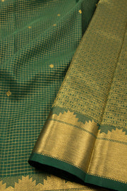 Sacramento Green  Kanjivaram Silk Saree with Checks Design 10075636
