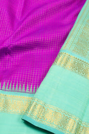 Barney Purple Korvai Kanjivaram Silk Saree 10075643