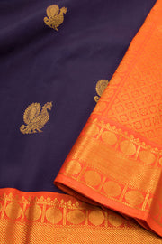 Matte Purple Korvai Kanjivaram Silk Saree 10075655