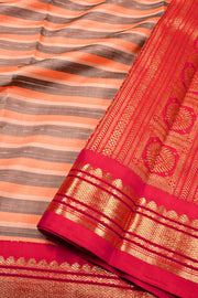 Multi Colour Korvai Kanjivaram Silk Saree 10075656
