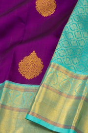 Pansy Purple Korvai Kanjivaram Silk Saree 10075660