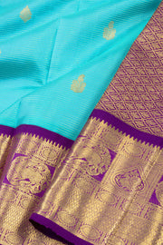 Blue Diamond Korvai Kanjivaram Silk Saree 10075662