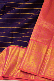 Russian Violet Korvai Kanjivaram Silk Saree 10075663