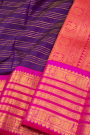 Ripe Plum Korvai Kanjivaram Silk Saree 10075664