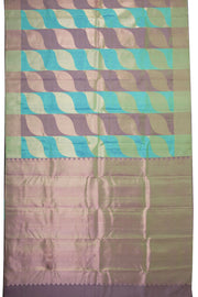 Green Ettukol Kanjivaram Pure Silk Saree 10076128