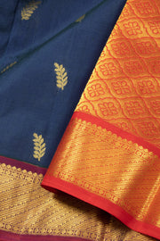 Blue Light Weight Kanchipuram Pure Silk Saree 10072802