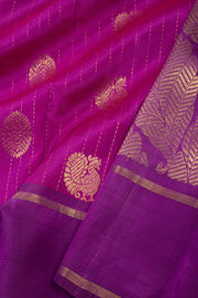 Purple Handloom Kanjivaram Pure Silk Saree 10074823