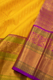 Yellow Handloom Kanjivaram Pure Silk Saree 10074827