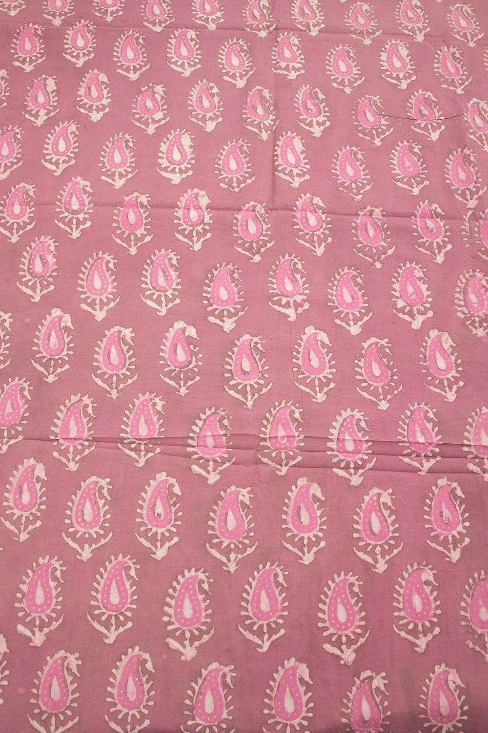 Pink Dabu Printed Cotton Salwar Suit Material  - Avishya