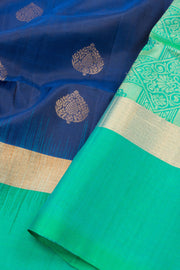 Blue Handloom Kanjivaram Soft Silk Saree 10075677