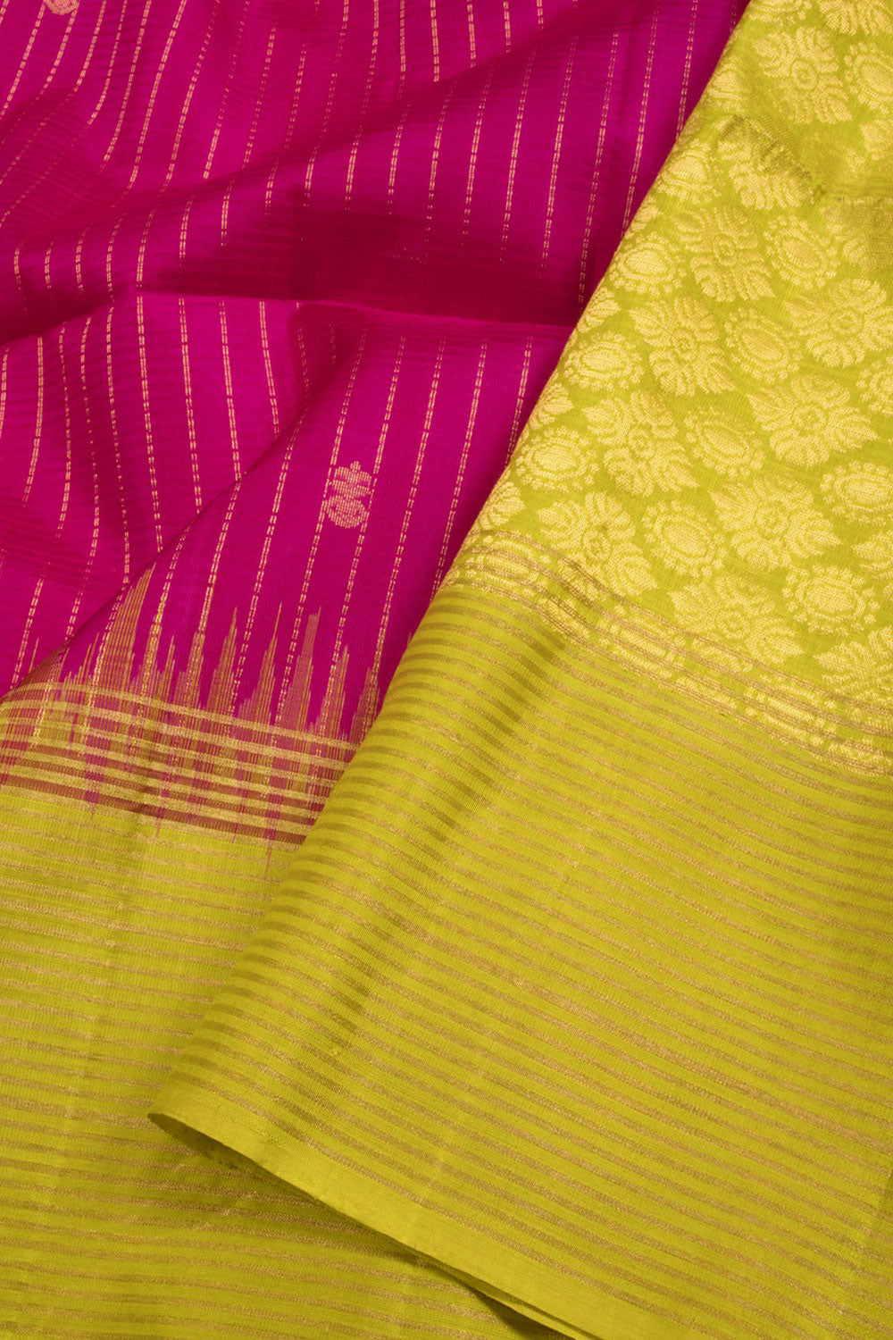 Magenta Kanjivaram Soft Silk Saree 10069219 - Avishya