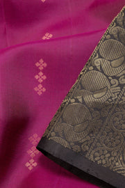 Magenta Kanjivaram Soft Silk Saree 10069227 - Avishya