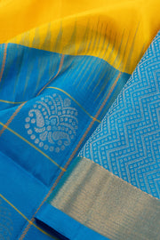 Yellow Handloom Kanjivaram Silk Saree 10070703