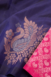 Blue Handloom Kanjivaram Silk Saree 10070711 - Avishya