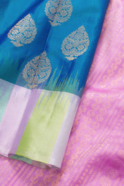 Blue Handloom Kanjivaram Silk Saree 10070716 - Avishya