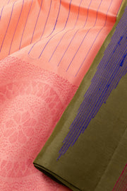 Peach Handloom Kanjivaram Silk Saree 10070724