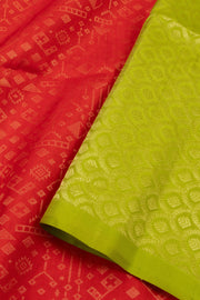 Red Handloom Kanjivaram Soft Silk Saree 10073920