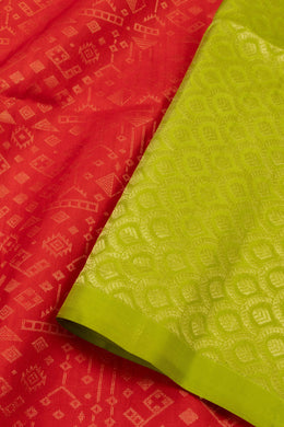 Red Handloom Kanjivaram Soft Silk Saree 10073920