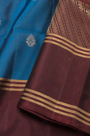Blue Handloom Kanjivaram Soft Silk Saree 10073930