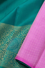 Blue Handloom Kanjivaram Soft Silk Saree with Contrast Pallu 10074800