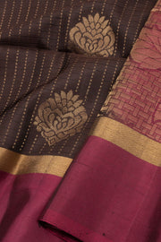Brown Handloom Kanjivaram Soft Silk Saree 10074804