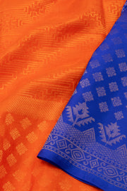Orange Handloom Kanjivaram Soft Silk Saree 10075673