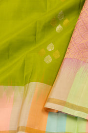 Green Handloom Kanjivaram Soft Silk Saree 10075675
