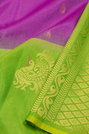 Purple Handloom Kanjivaram Soft Silk Saree 10075676