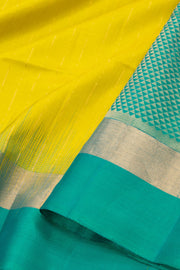 Yellow Handloom Kanjivaram Soft Silk Saree 10075679