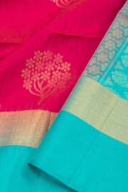 Magenta Handloom Kanjivaram Soft Silk Saree 10075682