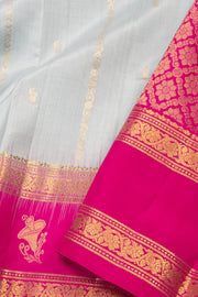 Grey Handloom Kanjivaram Soft Silk Saree 10075689