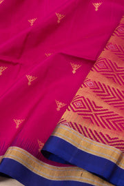 Magenta Handloom Kanjivaram Soft Silk Saree 10075691