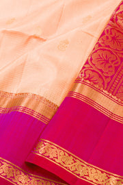 Cream Handloom Kanjivaram Soft Silk Saree 10075692