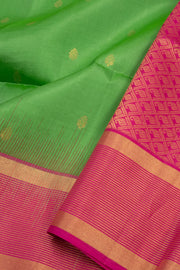 Spring Green Handloom Kanjivaram Soft Silk Saree 10075693