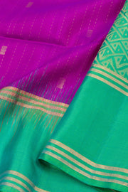 Fuschia Purple Handloom Kanjivaram Soft Silk Saree 10075703