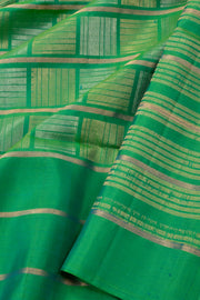 Green Handloom Kanjivaram Soft Silk Saree 10076148