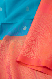 Blue Handloom Kanjivaram Soft Silk Saree 10076152