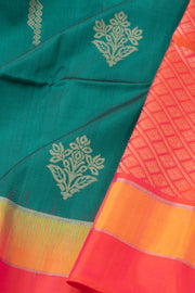 Green Handloom Kanjivaram Soft Silk Saree 10076158
