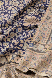 Blue Kashmiri Printed Silk Saree 10075987