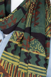 Green Vanaspathi Modal Silk Cotton Stole 10075293