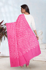 Pink Bandhani Mirror Work 3 - Piece Salwar Suit Material 10075481