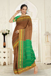 Brown Sugar Kanjivaram Vegan Silk Saree 10075541
