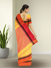 Yellow Shantipur Tant Bengal Cotton Saree 10074980
